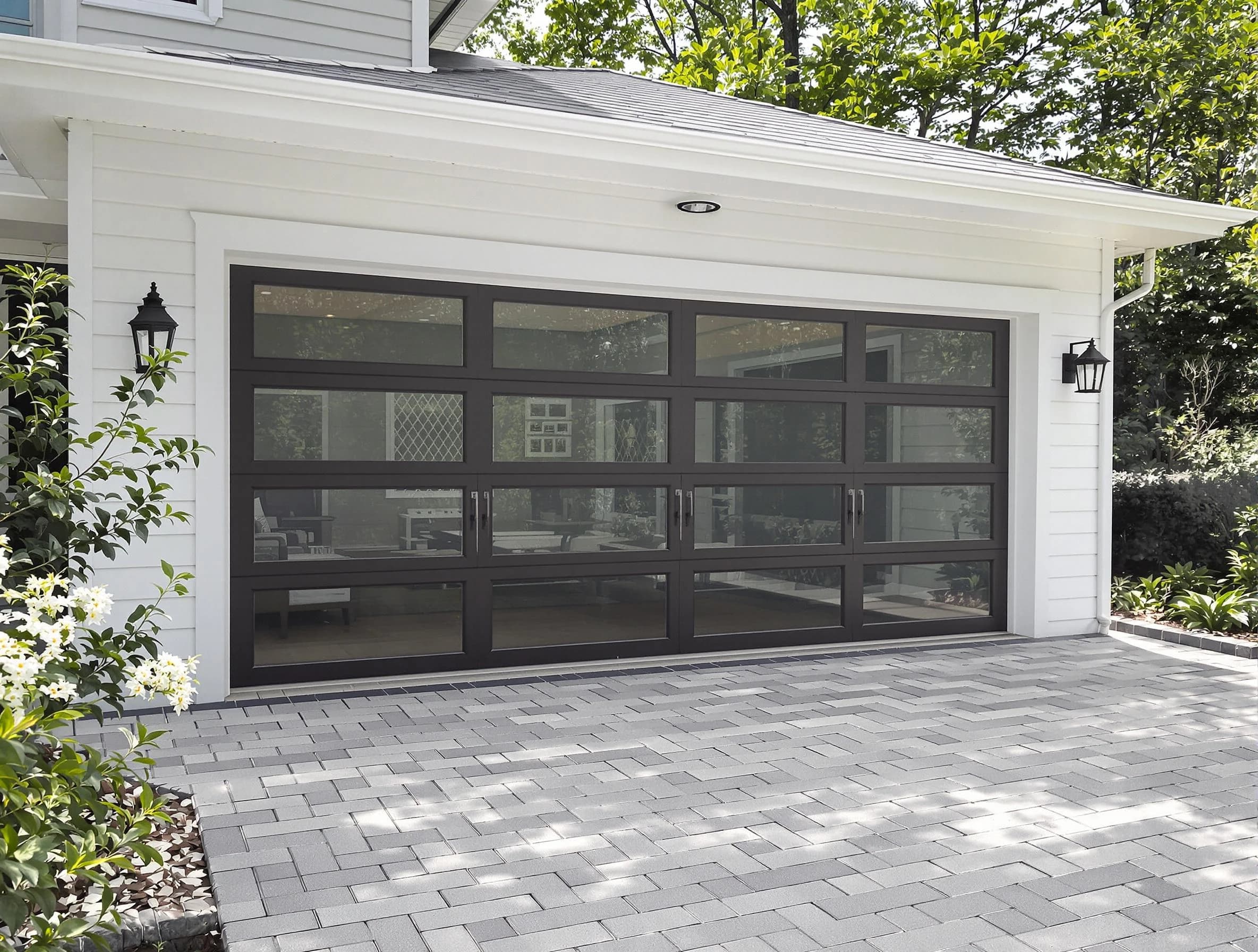 McLoud Garage Door Repair design specialist presenting custom garage door options to McLoud homeowner