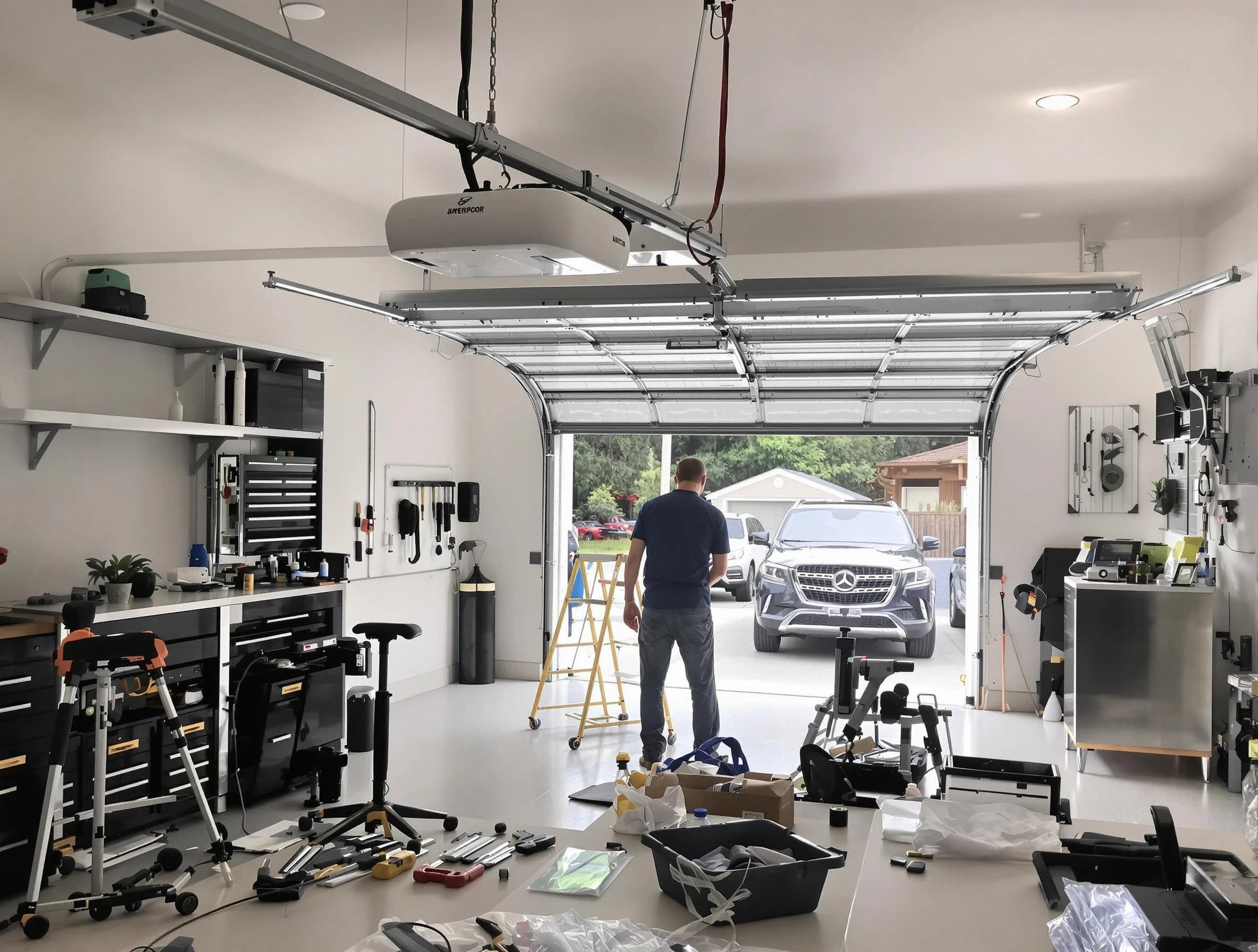 Garage door opener installation by McLoud Garage Door Repair in McLoud