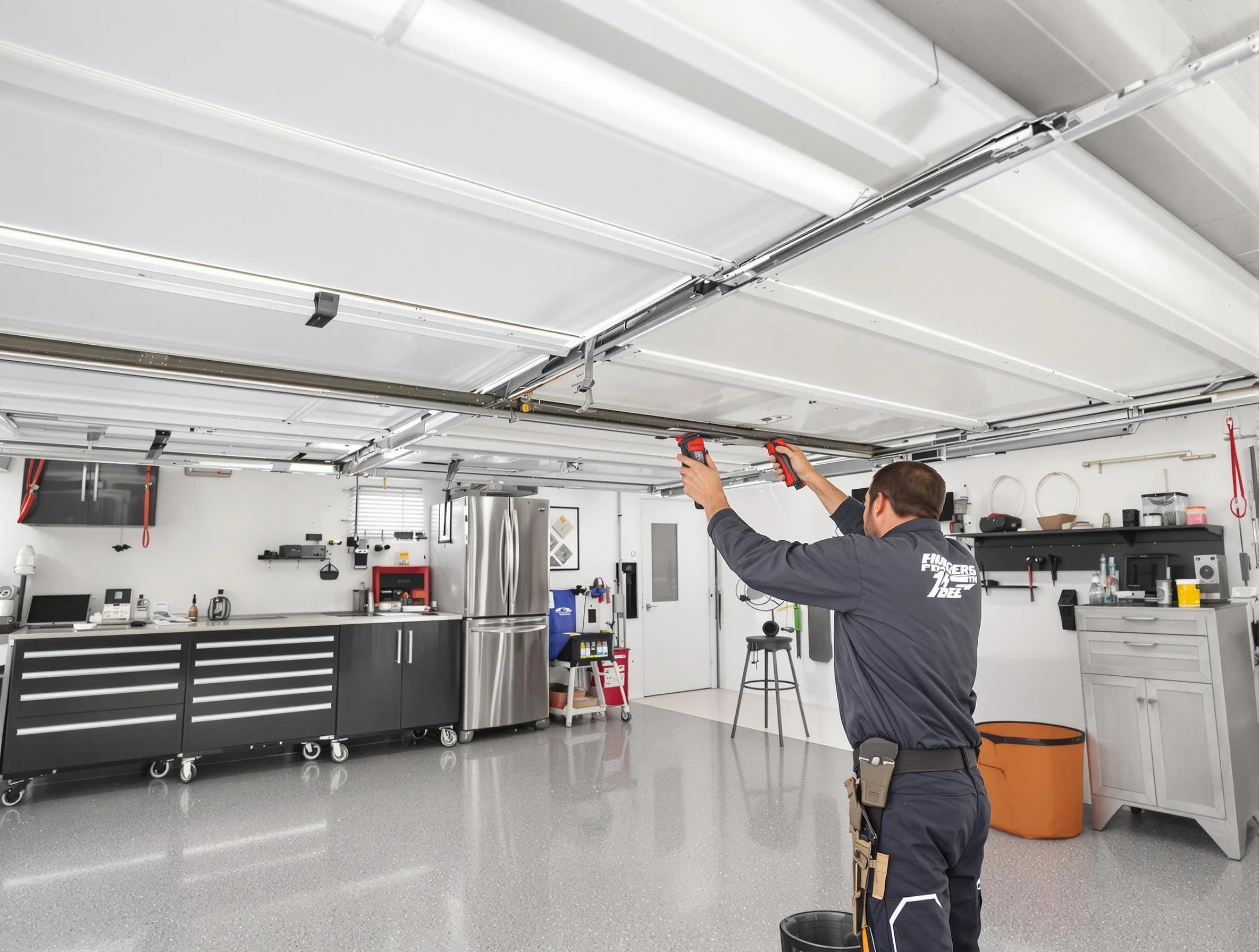 Overhead garage door repair service by McLoud Garage Door Repair in McLoud