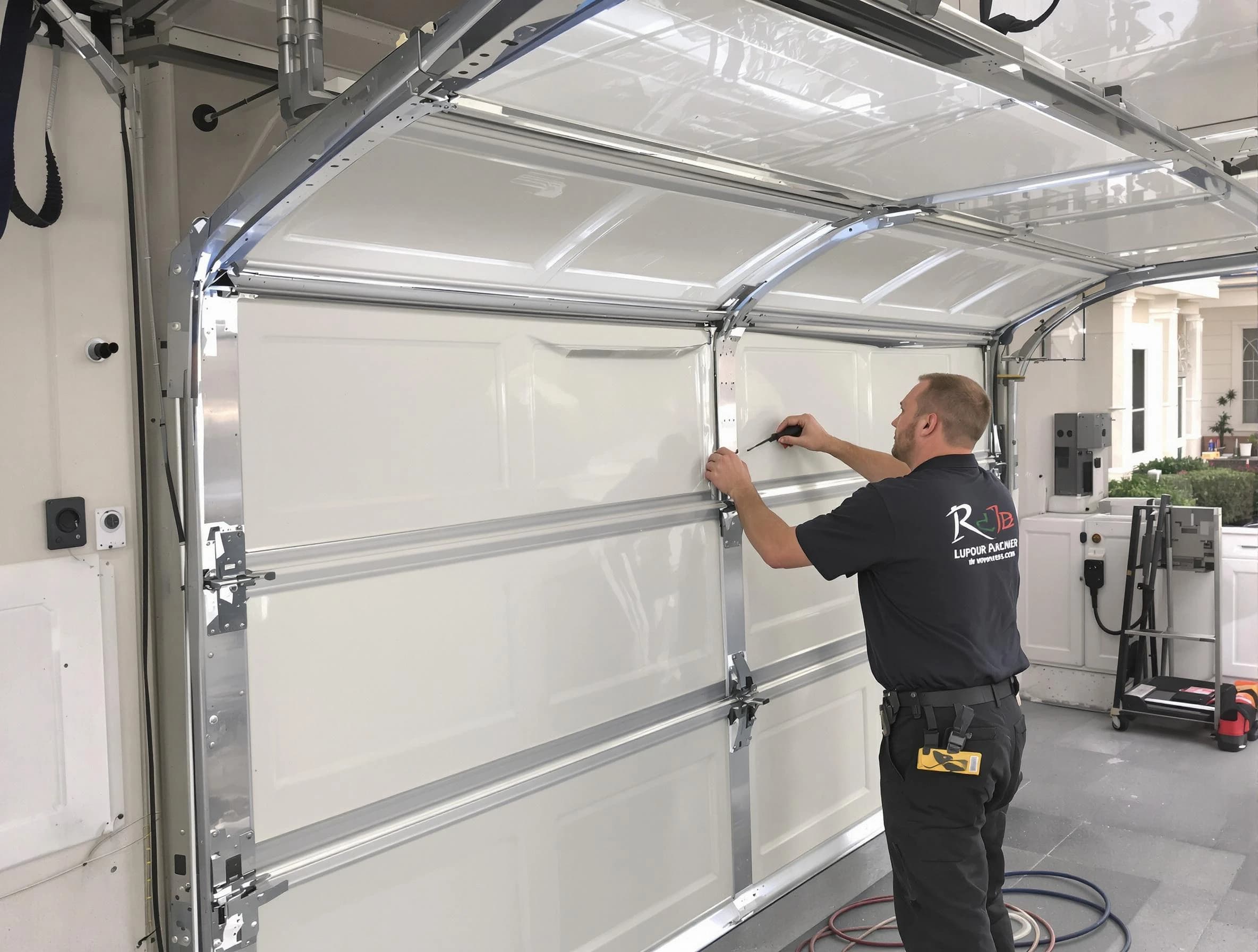 McLoud Garage Door Repair professional performing panel repair in McLoud