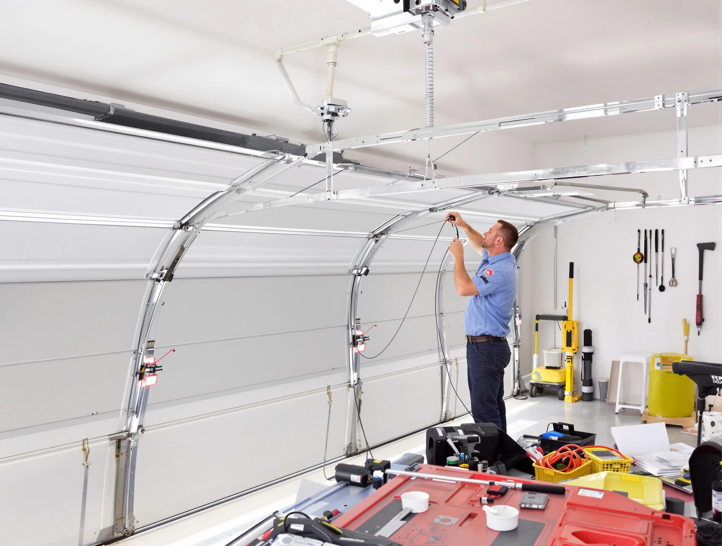 Garage door cable repair service by McLoud Garage Door Repair in McLoud
