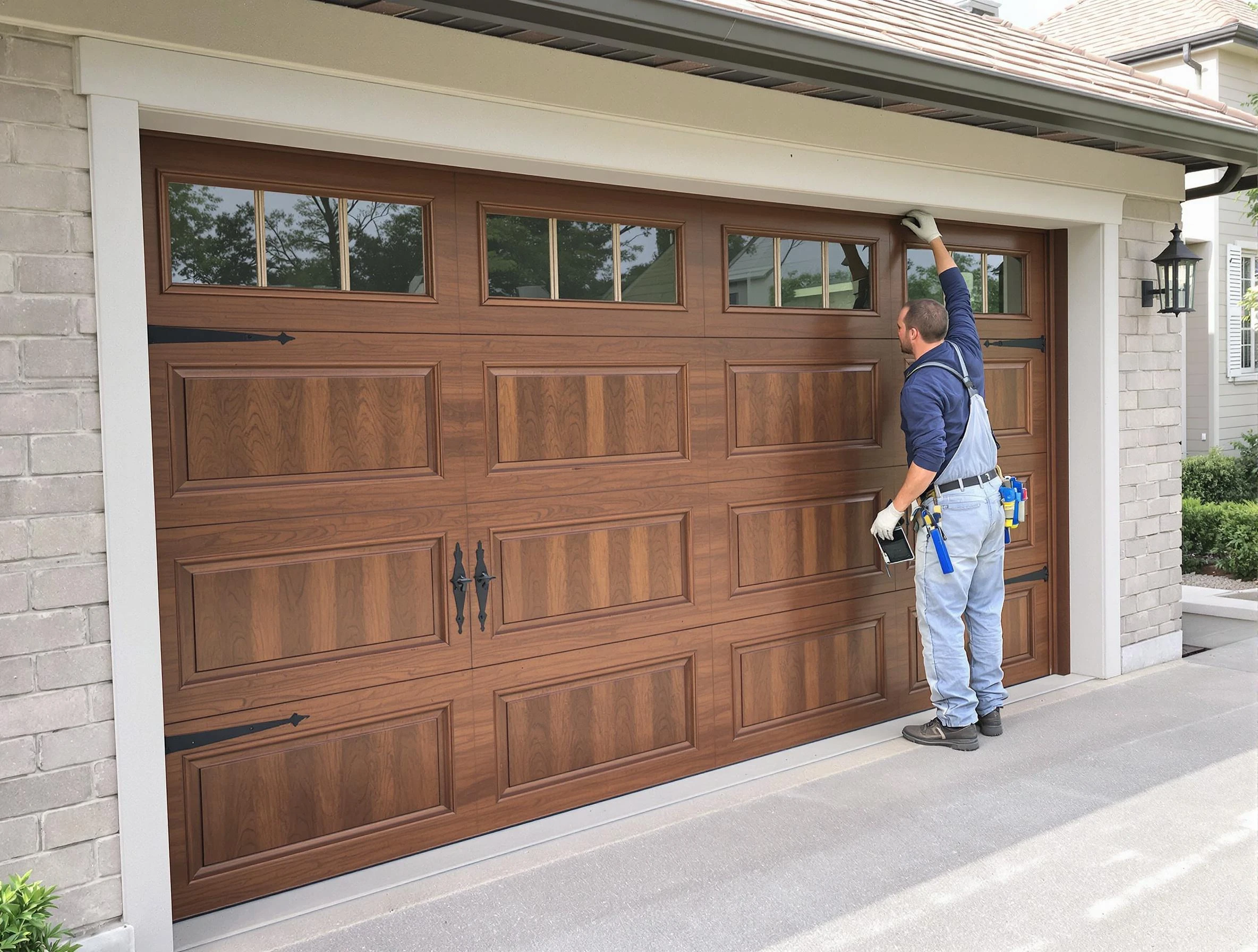 Custom garage door showcase by McLoud Garage Door Repair in McLoud