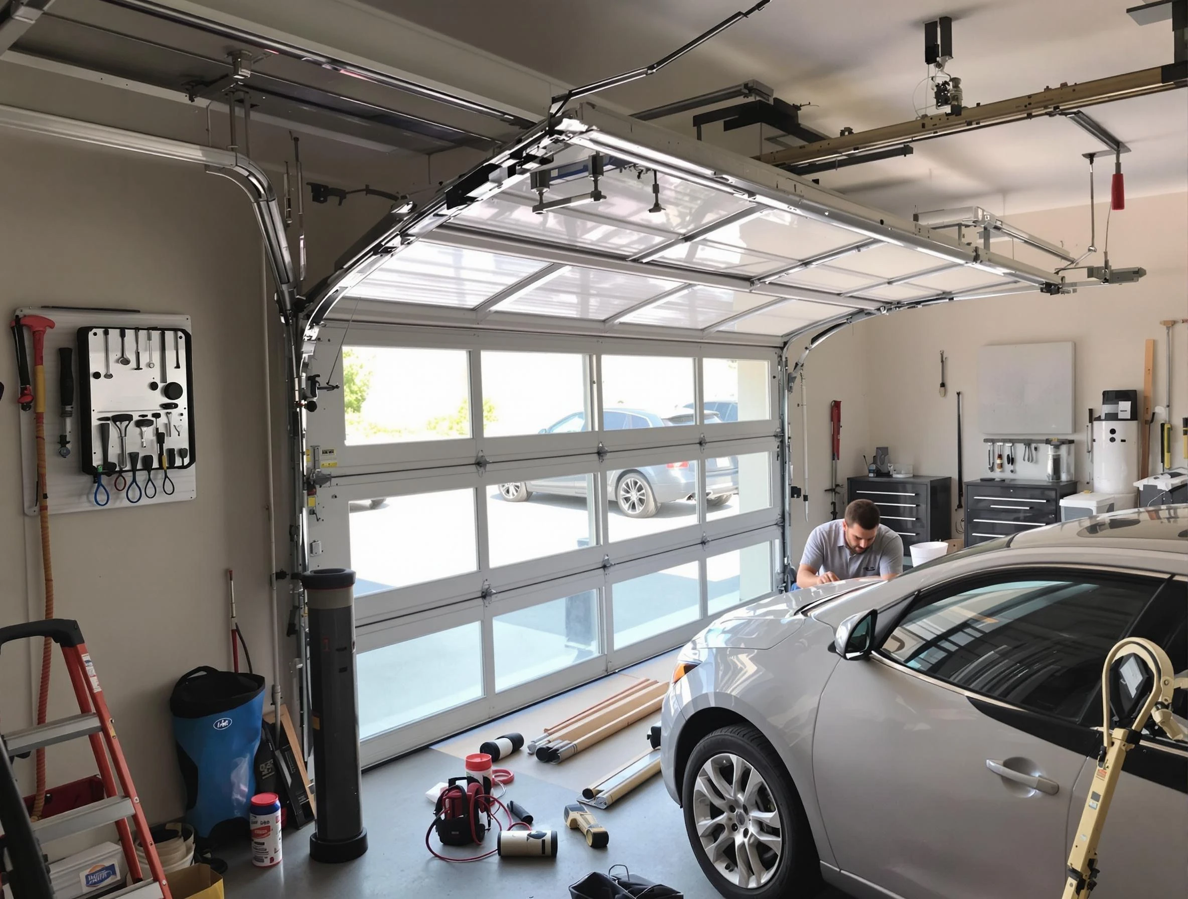 Garage door noise reduction service by McLoud Garage Door Repair in McLoud