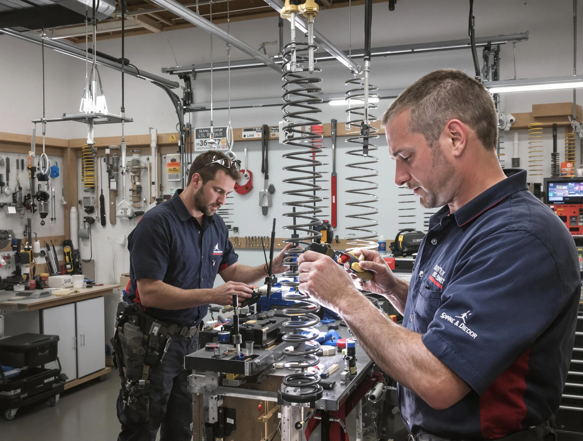 Garage door spring repair service by McLoud Garage Door Repair in McLoud